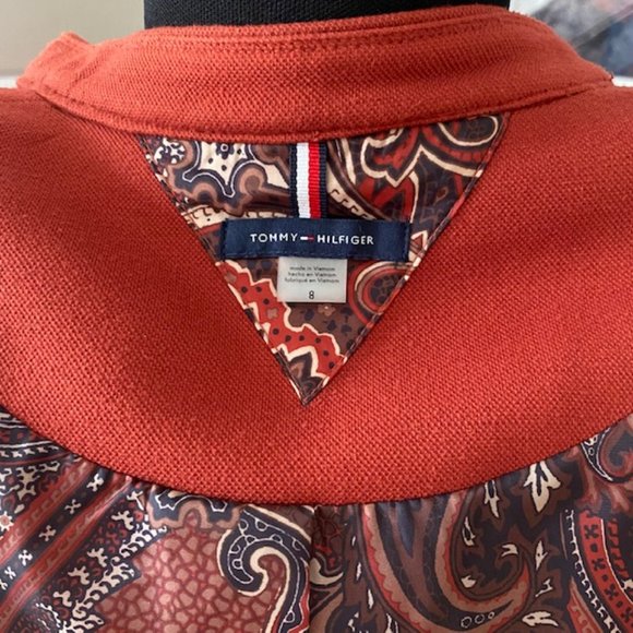 Tommy Hilfiger Orange rust/pumpkin/jacket blazer w/zipper size 8 (fits l… - Picture 6 of 9